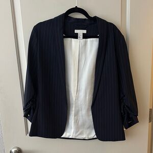 H&M Navy Pinstripe Blazer